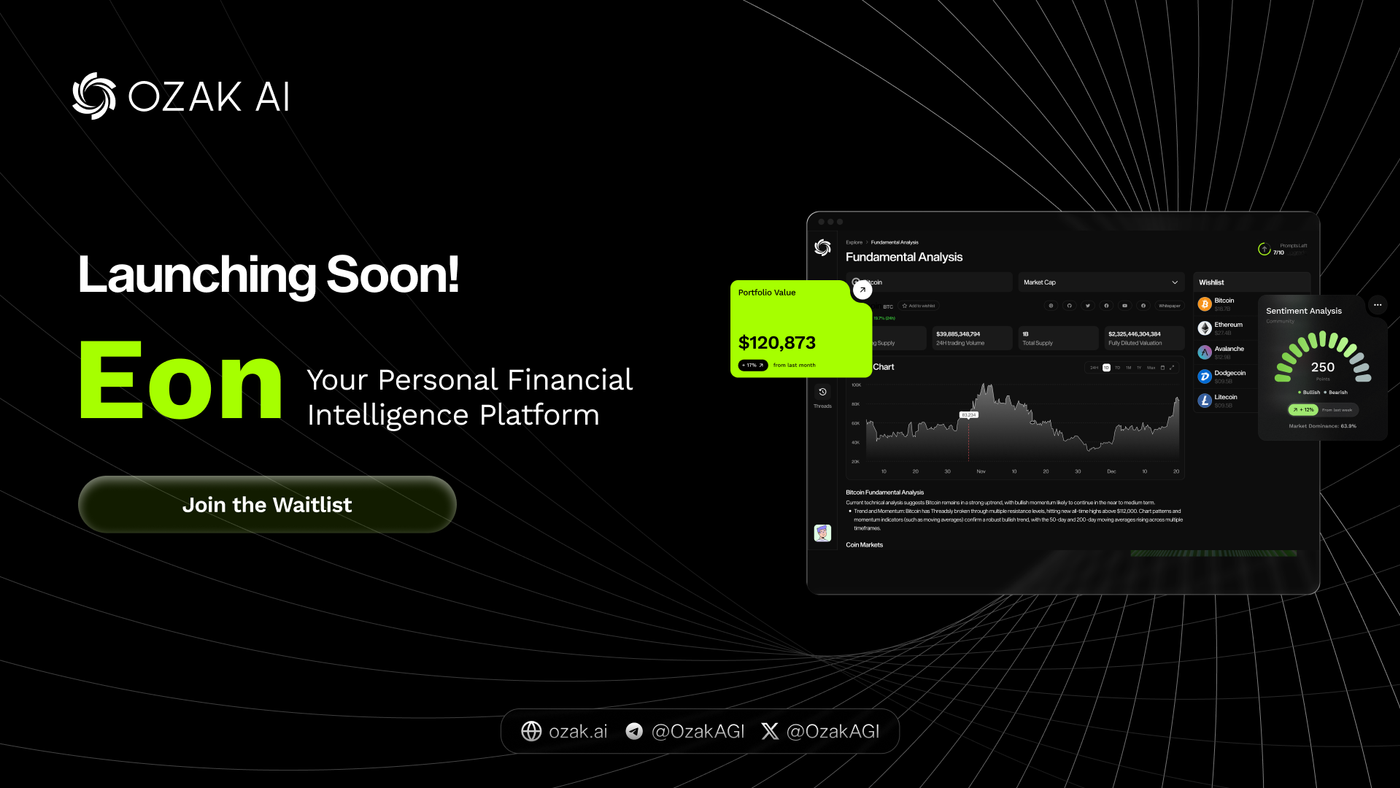 Meet Eon: Your Personal Financial Intelligence Platform | Ozak AI