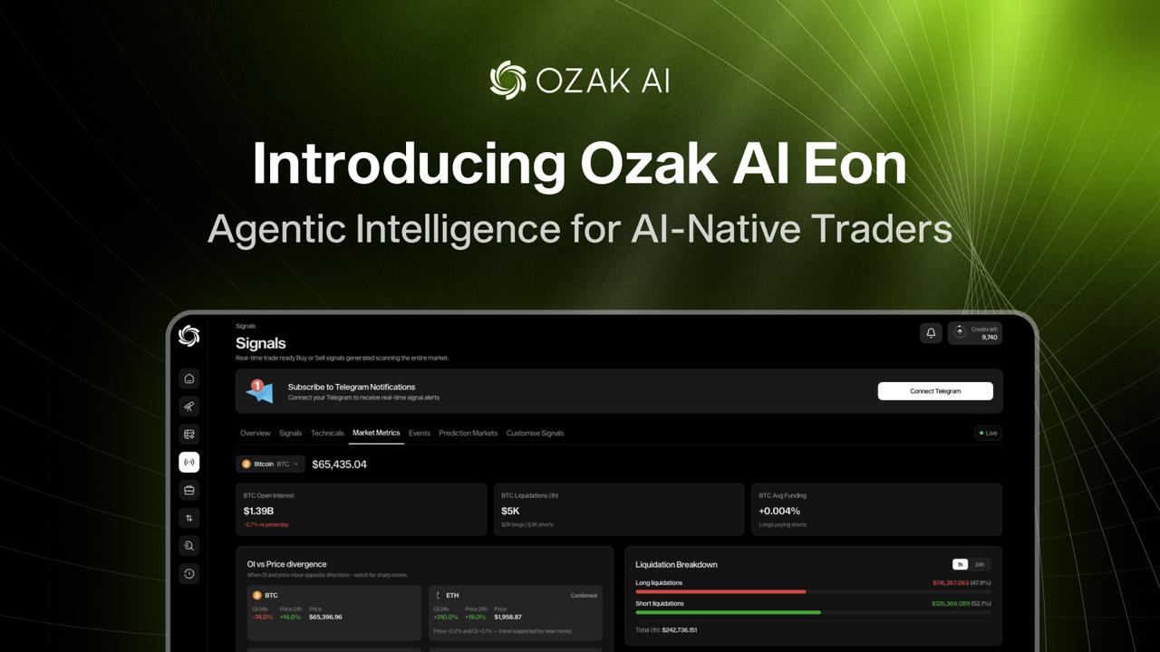 Ozak AI Eon: Agentic Intelligence for AI-Native Traders